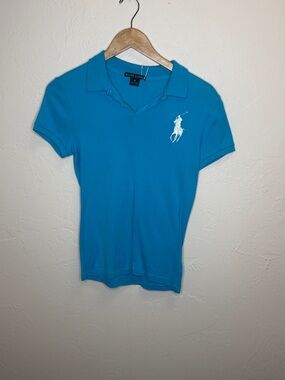 Ralph Lauren Polo Shirt in Turquoise with White Logo